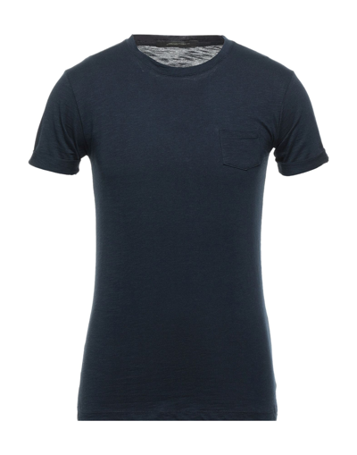 Shop Adriano Langella Man T-shirt Midnight Blue Size Xl Cotton