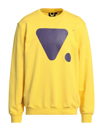Shop Valvola. Man Sweatshirt Yellow Size S Cotton