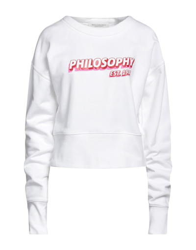 Philosophy Di Lorenzo Serafini Logo-print Wide-neck Sweatshirt In White