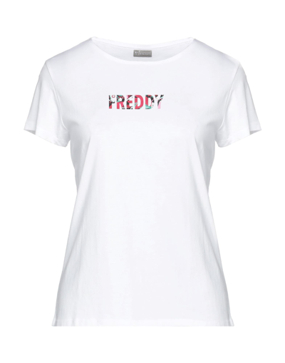 Shop Freddy Woman T-shirt White Size Xs Cotton, Modal