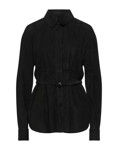 Shop Desa Nineteenseventytwo Desa 1972 Woman Shirt Black Size 2 Soft Leather