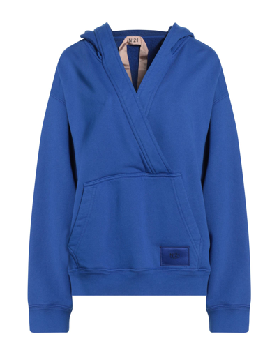 Shop Ndegree21 Woman Sweatshirt Blue Size M Cotton