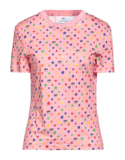 Shop Chiara Ferragni Woman T-shirt Pink Size Xs Cotton