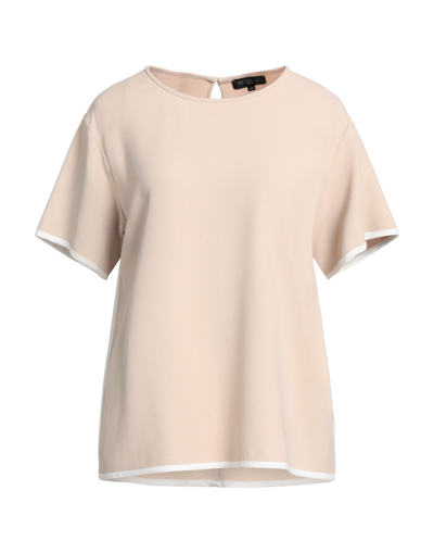 Shop Antonelli Woman Top Beige Size 10 Viscose, Acetate, Elastane