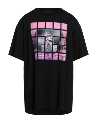 Shop Trussardi Man T-shirt Black Size S Viscose, Polyurethane
