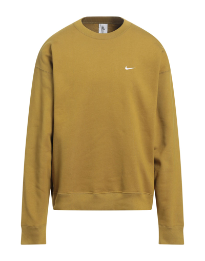 Shop Nike Man Sweatshirt Military Green Size Xxl Cotton, Polyester