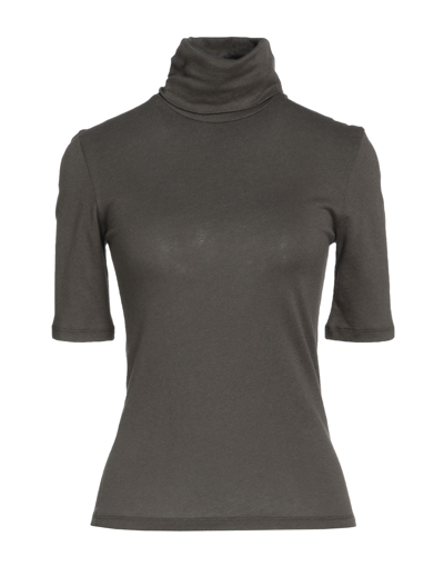 Shop Majestic Filatures Woman T-shirt Dark Green Size 1 Cotton, Cashmere
