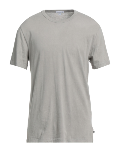 Shop James Perse T-shirts In Dove Grey