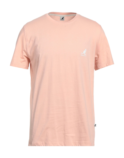 Shop Kangol Man T-shirt Blush Size M Cotton In Pink