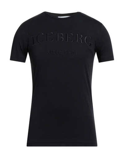 Shop Iceberg Man T-shirt Black Size M Cotton, Polyester