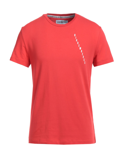 Shop Bikkembergs Man T-shirt Red Size Xxl Cotton, Elastane