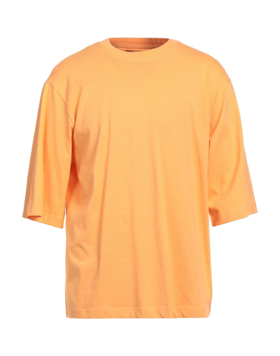 Shop Only & Sons Man T-shirt Apricot Size Xl Polyester, Cotton In Orange
