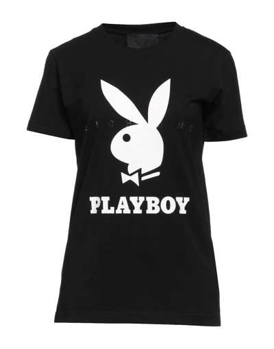Shop John Richmond X Playboy Woman T-shirt Black Size M Cotton
