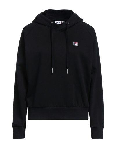 Shop Fila Woman Sweatshirt Black Size Xs Cotton, Polyester
