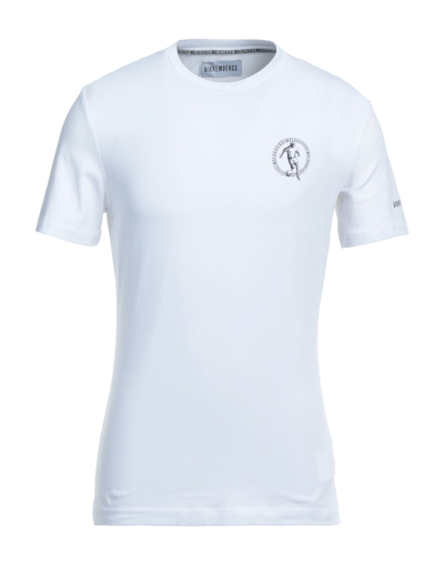 Shop Bikkembergs Man T-shirt White Size Xxl Cotton, Elastane