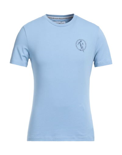 Shop Bikkembergs Man T-shirt Sky Blue Size M Cotton, Elastane
