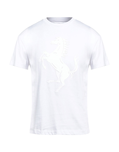Shop Ferrari Man T-shirt White Size Xxl Cotton