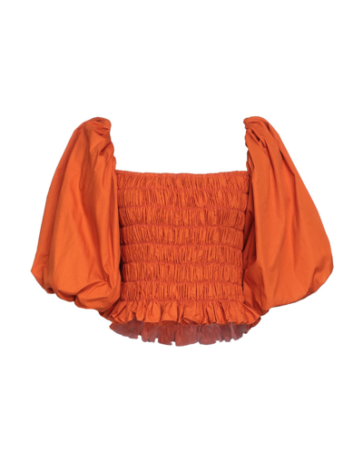 Shop Wandering Woman Top Orange Size 4 Cotton