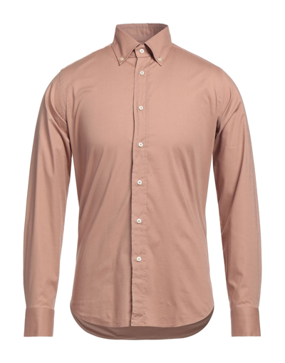 Shop Robert Friedman Man Shirt Light Brown Size 15 ¾ Cotton, Elastane In Beige