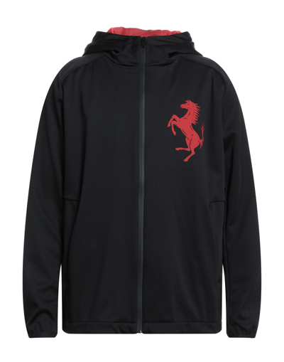 Shop Ferrari Man Sweatshirt Black Size Xxl Recycled Polyester