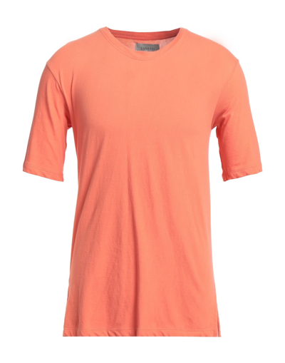 Shop Laneus Man T-shirt Orange Size Xs Cotton, Polyamide