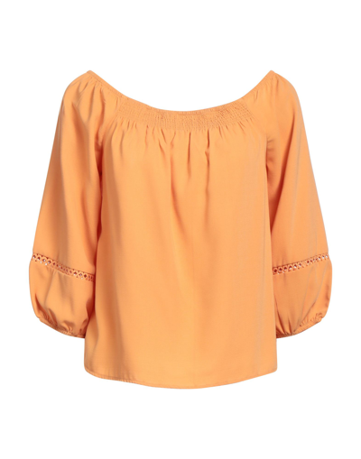 Shop Jacqueline De Yong Woman Blouse Apricot Size 6 Polyester In Orange