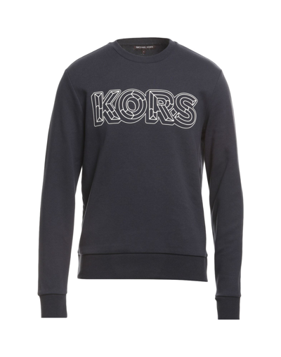 Shop Michael Kors Mens Man Sweatshirt Midnight Blue Size L Cotton, Polyester