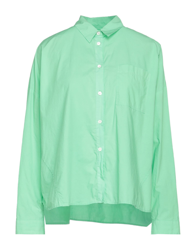 Shop Bagutta Woman Shirt Light Green Size Xs Cotton