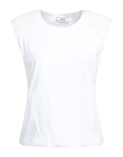 Shop Jijil Woman T-shirt White Size 4 Cotton