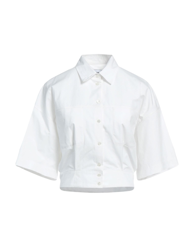 Shop Ambush Woman Shirt White Size 6 Cotton, Nylon