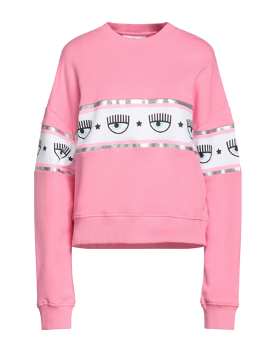 Shop Chiara Ferragni Woman Sweatshirt Pink Size Xs Cotton