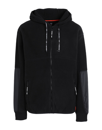 Shop Vans X Raeburn Raeburn Fleece Jacket Man Sweatshirt Black Size Xxl Polyester