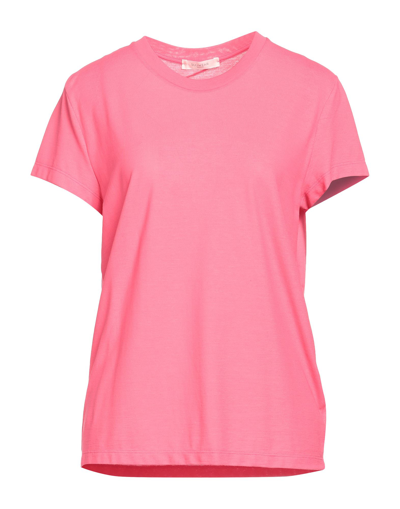 Shop Slowear Zanone Woman T-shirt Fuchsia Size 8 Cotton