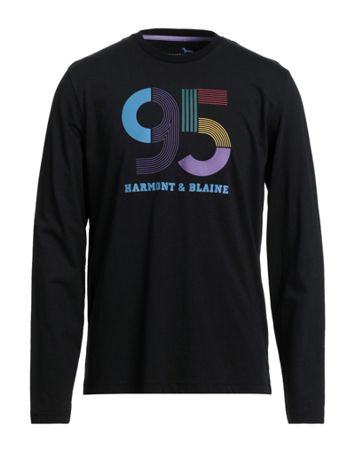 Shop Harmont & Blaine Man T-shirt Black Size Xl Cotton