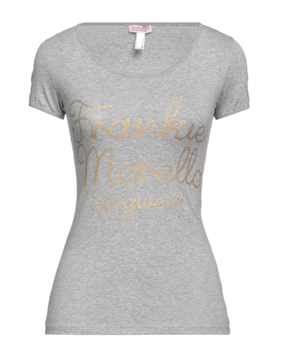 Shop Frankie Morello Woman T-shirt Grey Size 6 Cotton, Elastane