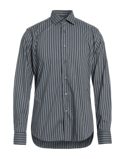 Shop Robert Friedman Man Shirt Grey Size 15 ½ Cotton, Polyamide, Elastane