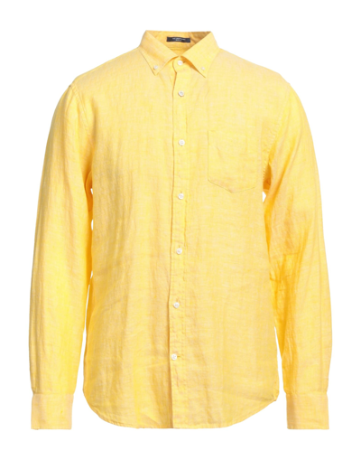 Shop Gant Shirts In Yellow