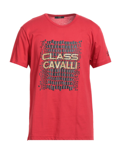 Shop Cavalli Class Man T-shirt Red Size S Cotton