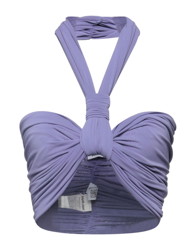 Shop Ambush Woman Top Lilac Size S Acetate, Polyamide, Elastane In Purple