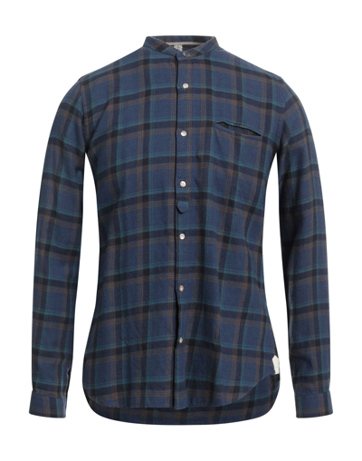 Shop Dnl Man Shirt Midnight Blue Size 16 ½ Cotton, Tencel