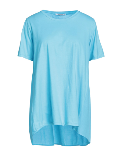 Shop Kangra Cashmere T-shirts In Azure