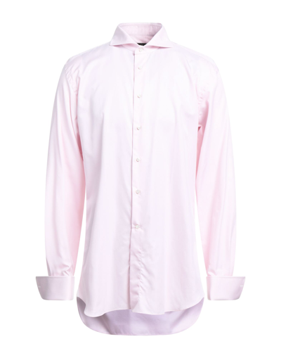 Shop Canali Man Shirt Pink Size 16 ½ Cotton