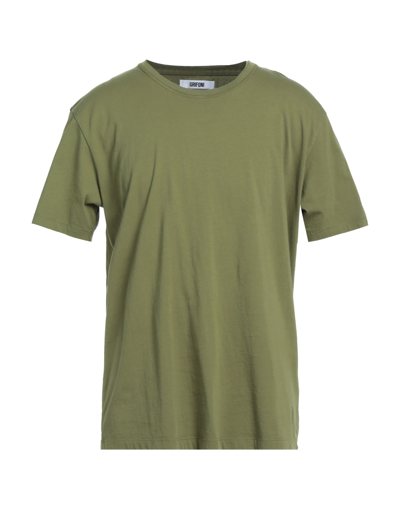 Shop Mauro Grifoni Grifoni Man T-shirt Military Green Size M Cotton