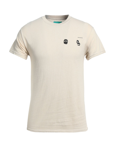 Shop Backsideclub Man T-shirt Beige Size S Cotton