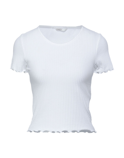 Shop Only Woman T-shirt White Size M Polyester, Viscose, Elastane
