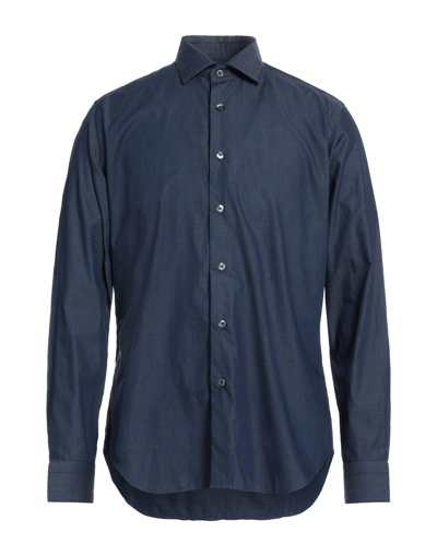 Shop Robert Friedman Man Shirt Midnight Blue Size 15 ¾ Cotton