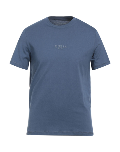 Shop Guess T-shirts In Slate Blue