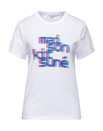 Shop Maison Kitsuné Woman T-shirt White Size S Cotton