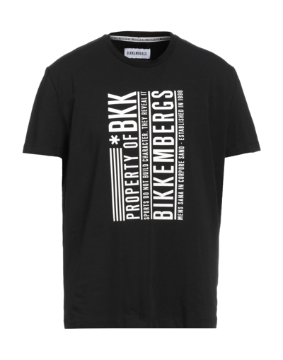 Shop Bikkembergs Man T-shirt Black Size S Cotton, Elastane