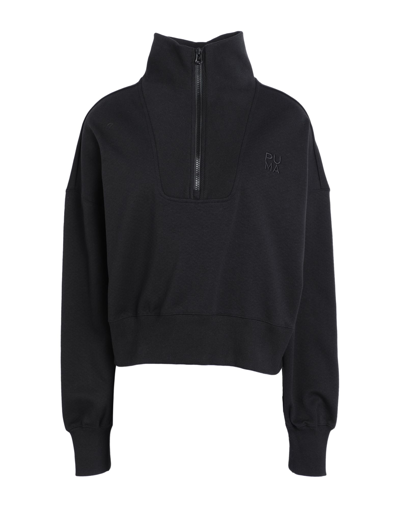 Shop Puma Infuse Half-zip Dk Woman Sweatshirt Black Size L Cotton, Polyester